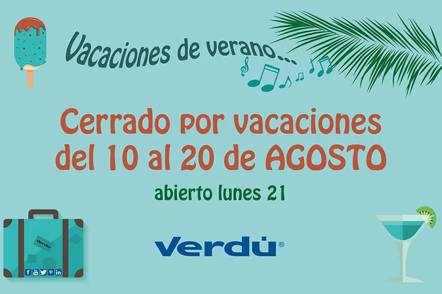 CERRADO POR VACACIONES DEL 10 AL 20 DE AGOSTO